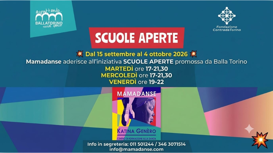 Scuole Aperte per BallaTorino 2026: prova i corsi Mamadanse!